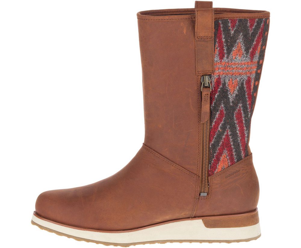 Merrell Boots Brown - Roam Pull On Waterproof - Womens 06ZOELXAV